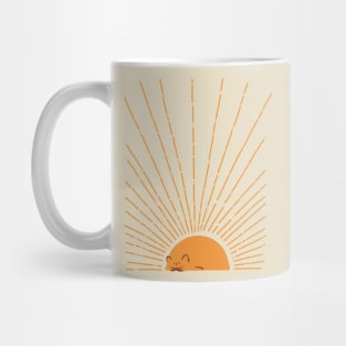 Abstract Sunrise Persian Cat Mug